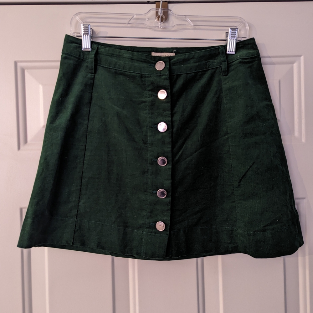 Copper Key Forest Green Mini Skirt